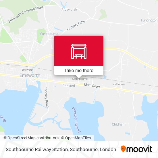 Southbourne Railway Station, Southbourne map