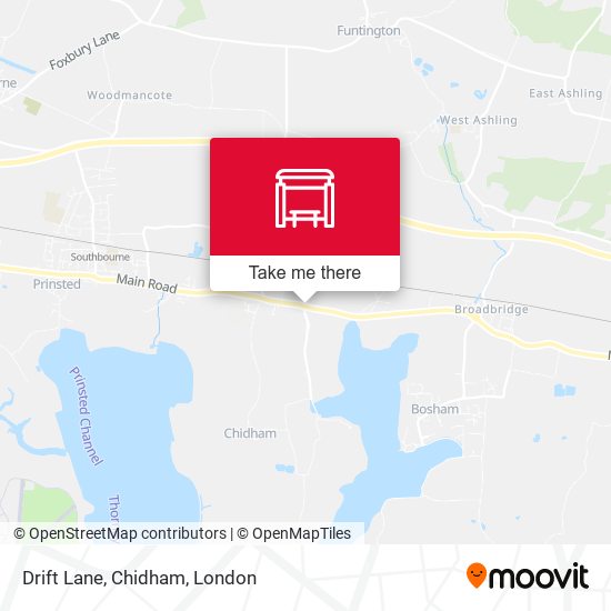 Drift Lane, Chidham map