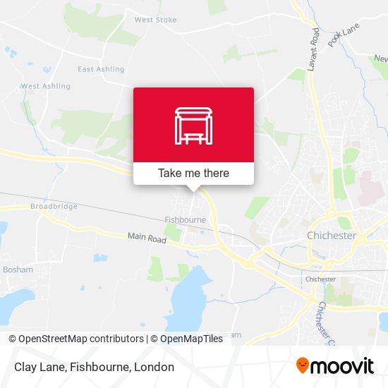 Clay Lane, Fishbourne map