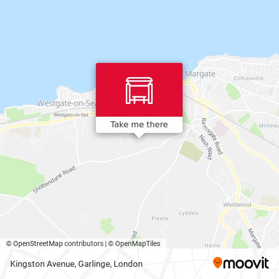 Kingston Avenue, Garlinge map