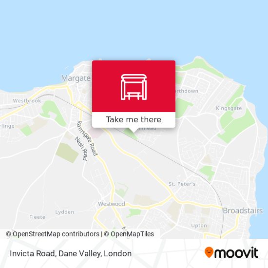 Invicta Road, Dane Valley map