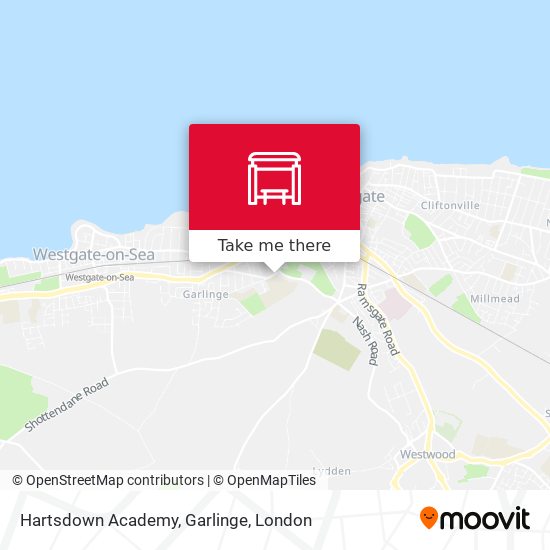 Hartsdown Academy, Garlinge map