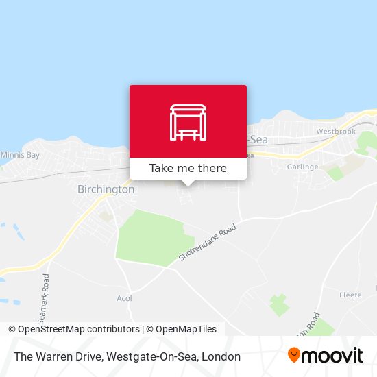 The Warren Drive, Westgate-On-Sea map