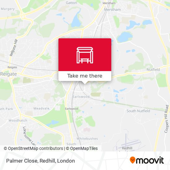 Palmer Close, Redhill map