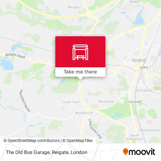 The Old Bus Garage, Reigate map