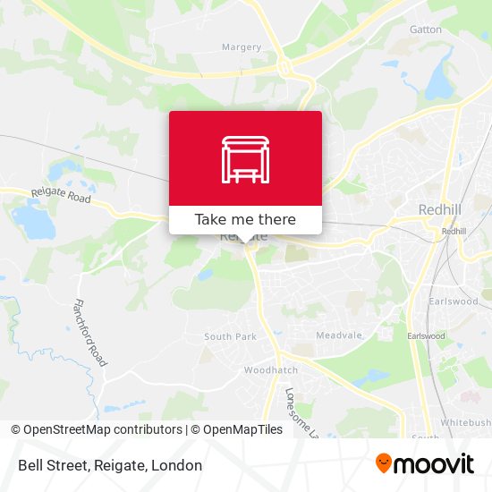 Bell Street, Reigate map