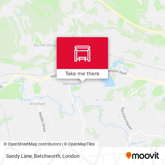 Sandy Lane, Betchworth map