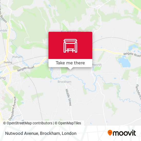 Nutwood Avenue, Brockham map