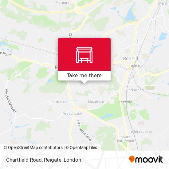 Chartfield Road, Reigate map