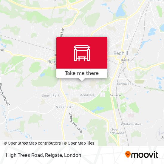 High Trees Road, Reigate map