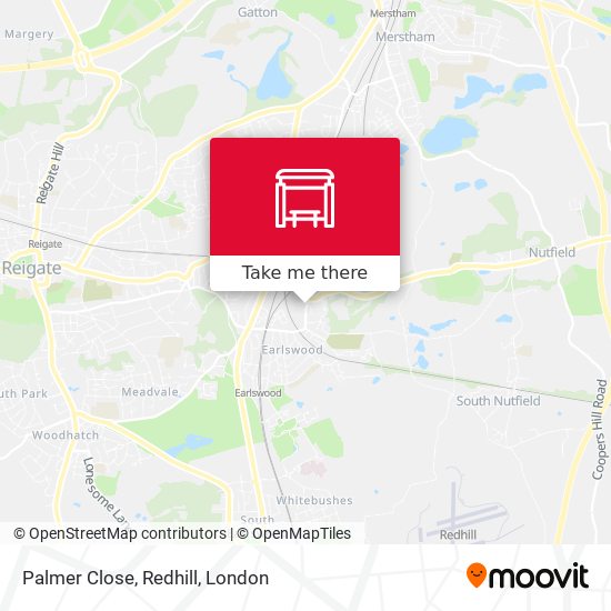 Palmer Close, Redhill map
