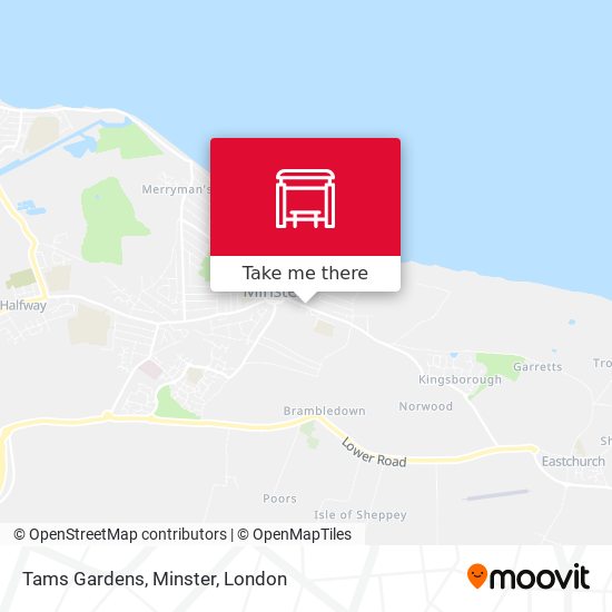 Tams Gardens, Minster map