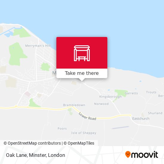 Oak Lane, Minster map