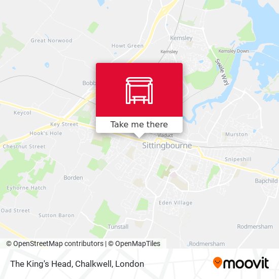 The King's Head, Chalkwell map