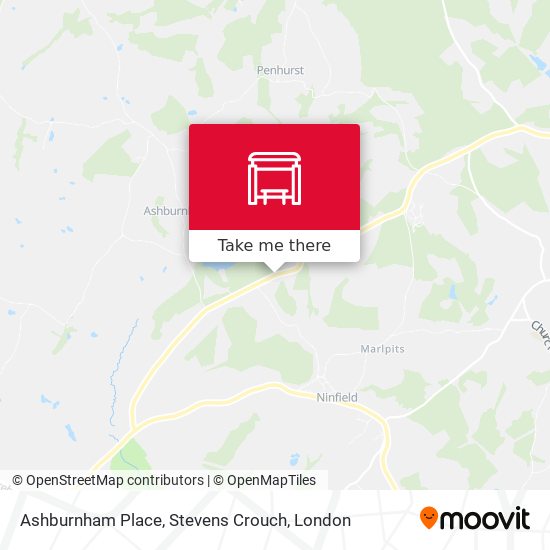 Ashburnham Place, Stevens Crouch map