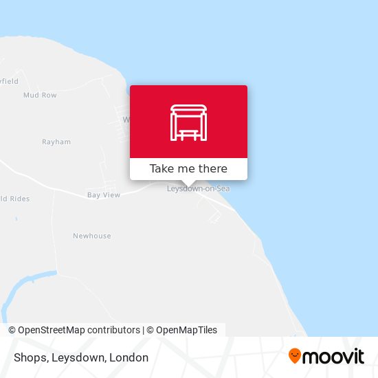 Shops, Leysdown map