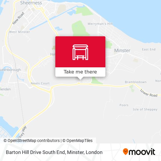 Barton Hill Drive South End, Minster map