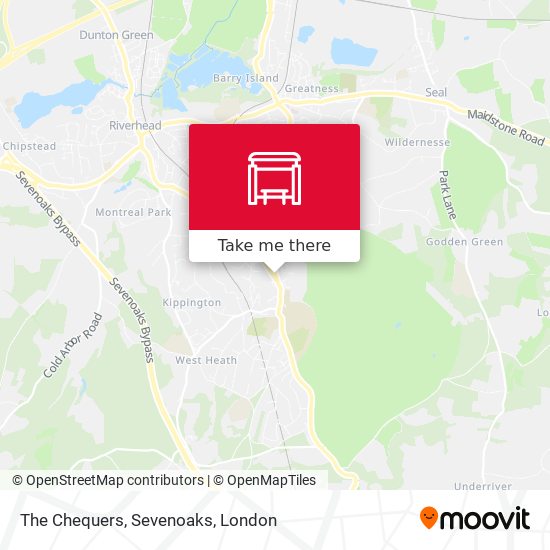 The Chequers, Sevenoaks map