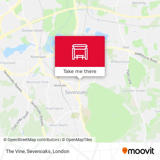 The Vine, Sevenoaks map