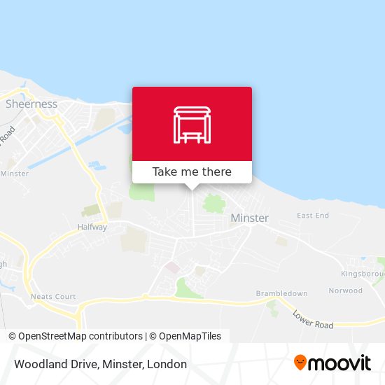 Woodland Drive, Minster map