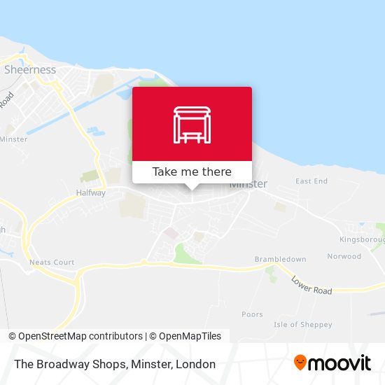 The Broadway Shops, Minster map
