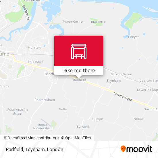 Radfield, Teynham map