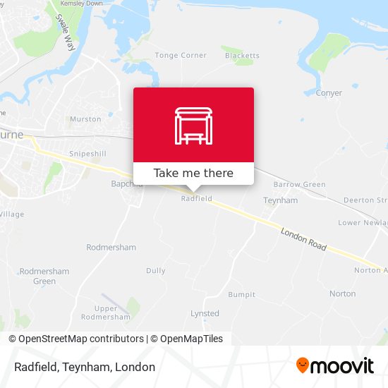 Radfield, Teynham map