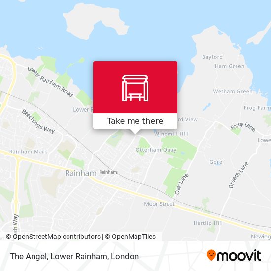 The Angel, Lower Rainham map