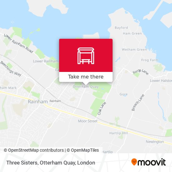 Three Sisters, Otterham Quay map