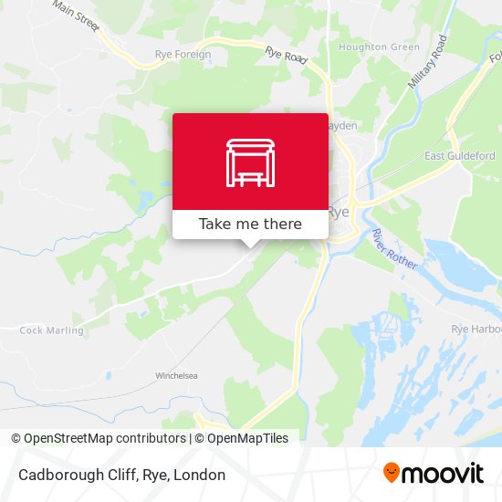 Cadborough Cliff, Rye map
