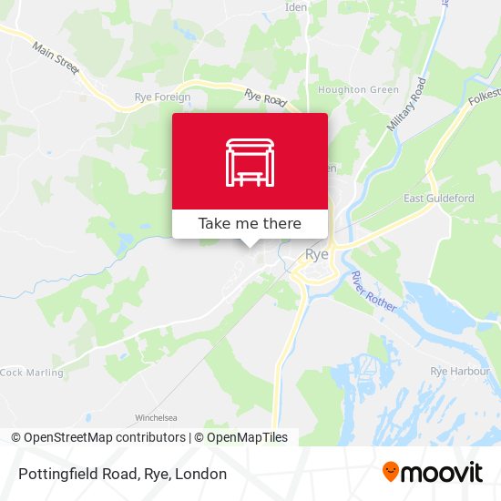 Pottingfield Road, Rye map