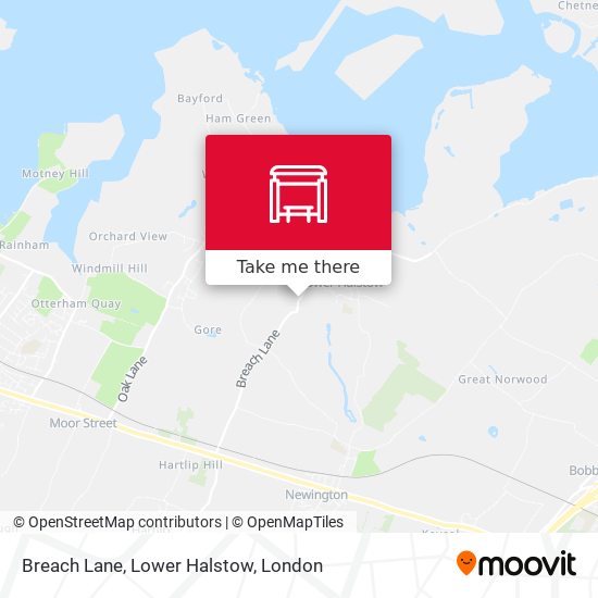 Breach Lane, Lower Halstow map