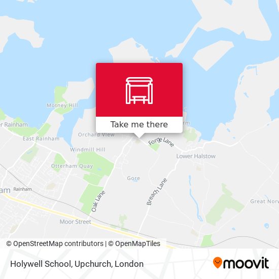 Holywell School, Upchurch map