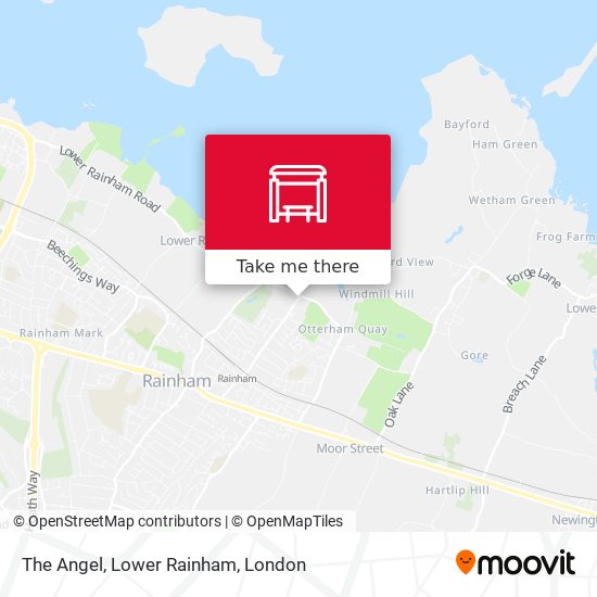 The Angel, Lower Rainham map