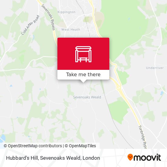 Hubbard's Hill, Sevenoaks Weald map