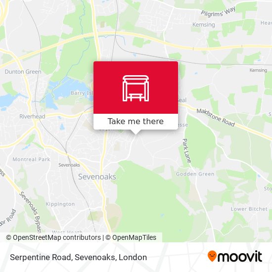 Serpentine Road, Sevenoaks map
