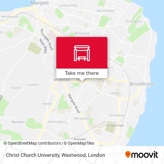 Christ Church University, Westwood map