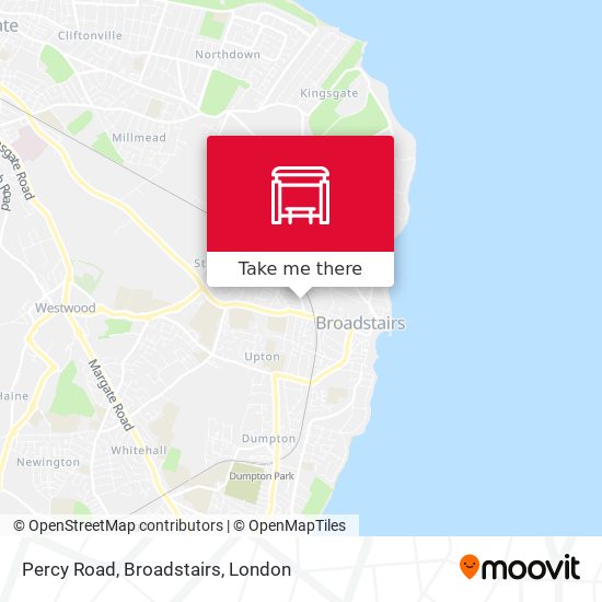 Percy Road, Broadstairs map