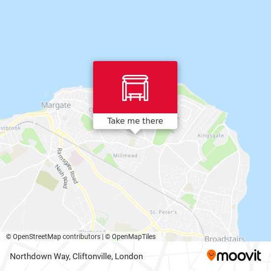 Northdown Way, Cliftonville map