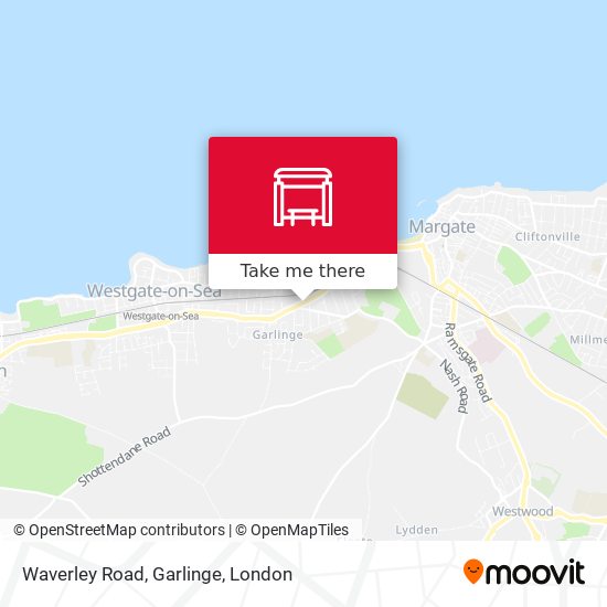 Waverley Road, Garlinge map