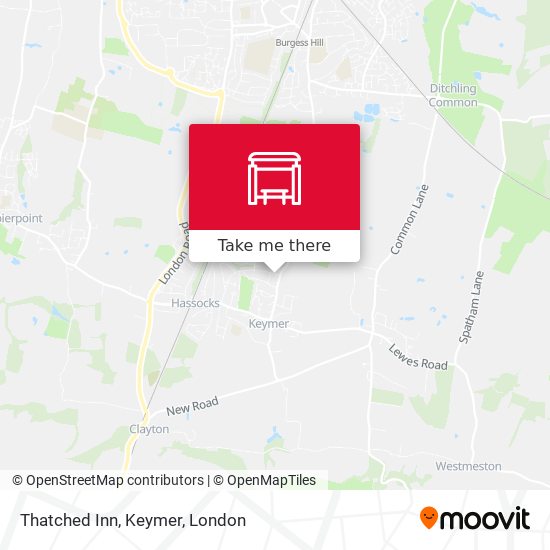 Thatched Inn, Keymer map