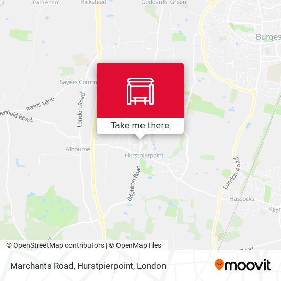Marchants Road, Hurstpierpoint map