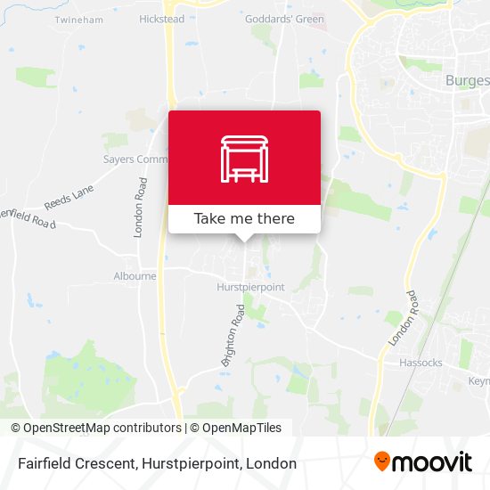 Fairfield Crescent, Hurstpierpoint map