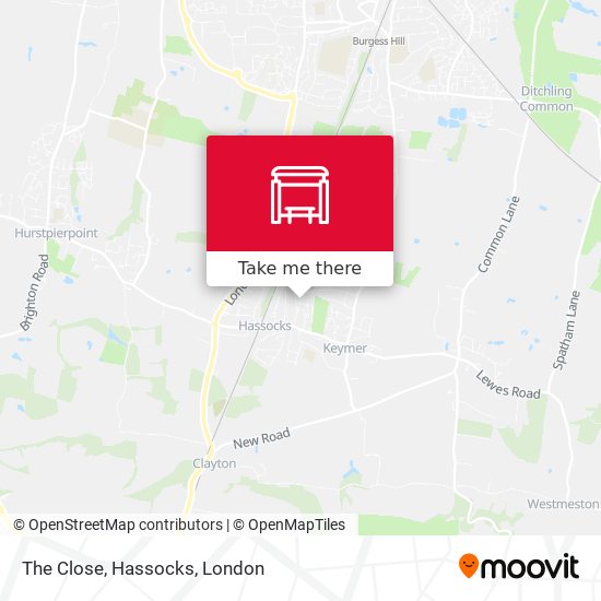 The Close, Hassocks map
