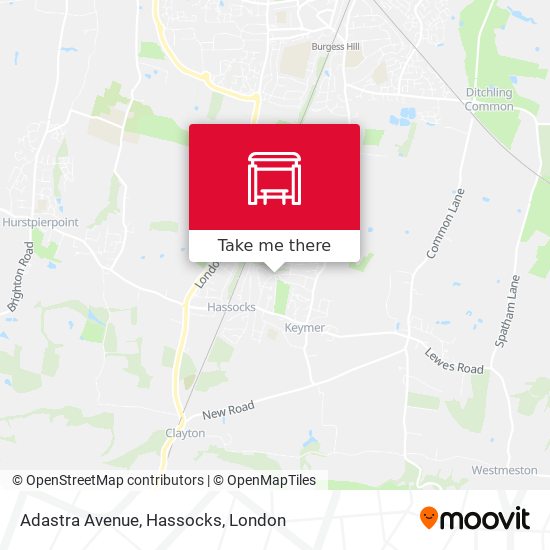Adastra Avenue, Hassocks map
