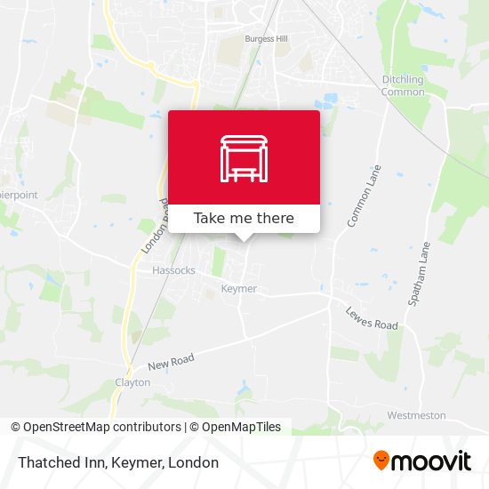 Thatched Inn, Keymer map