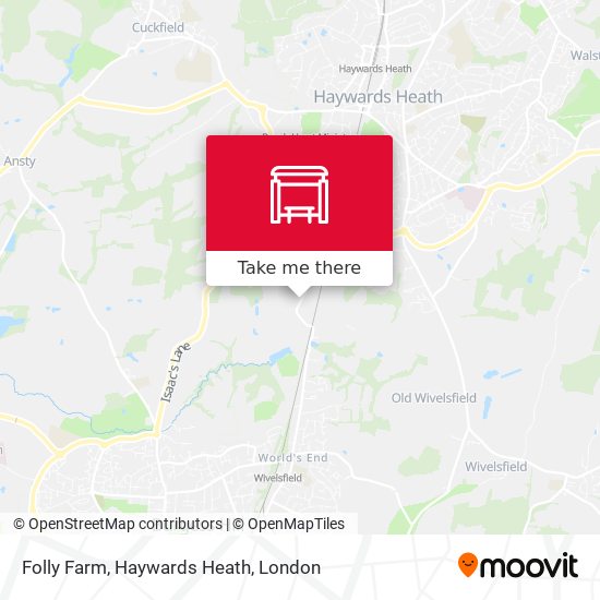 Folly Farm, Haywards Heath map