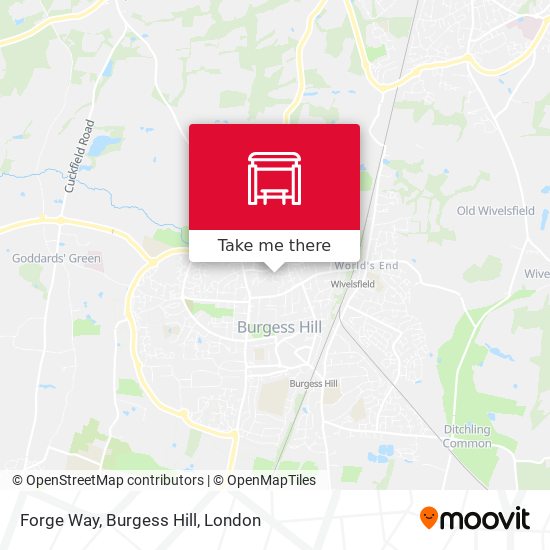 Forge Way, Burgess Hill map