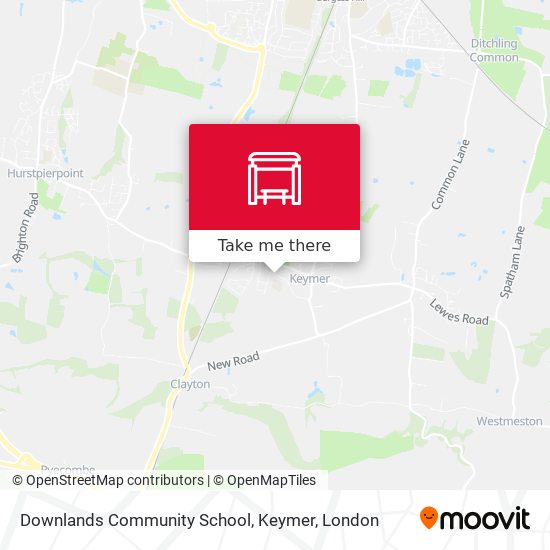 Downlands Community School, Keymer map