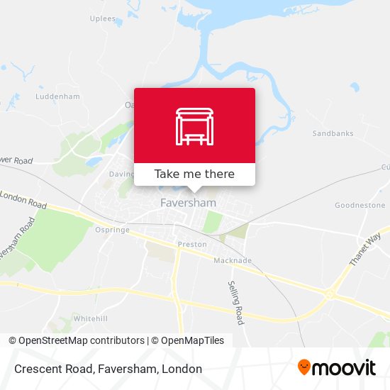 Crescent Road, Faversham map